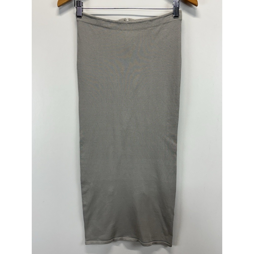 Zara Knit Maxi Pencil Skirt Women's M Grey Stretch Casual Hipster Minimalist